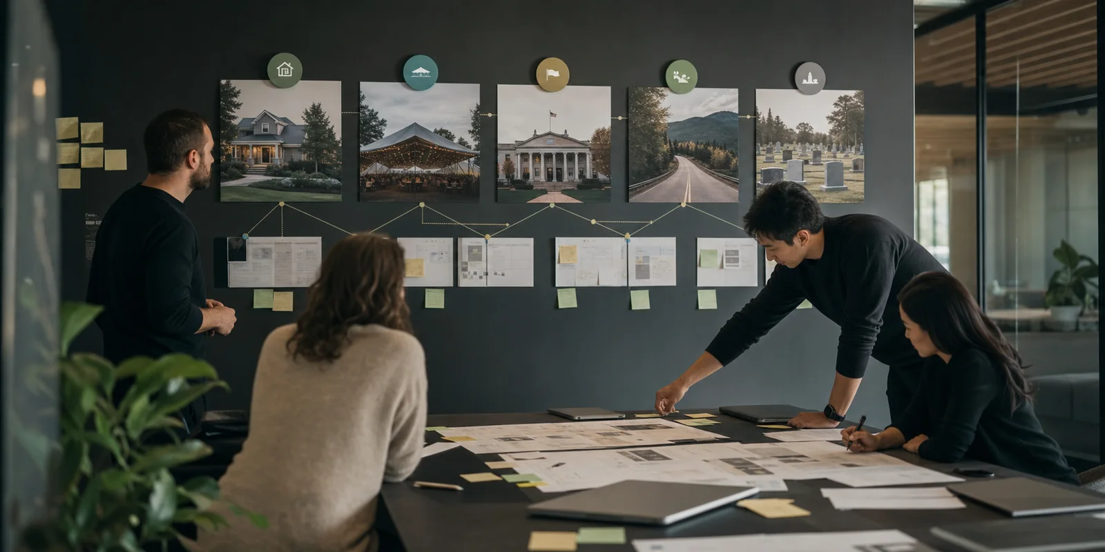 Product team mapping vertical software platforms across industries